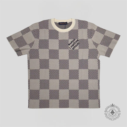 Louis Vuitton Damier Heritage Jacquard Short Sleeve Crewneck