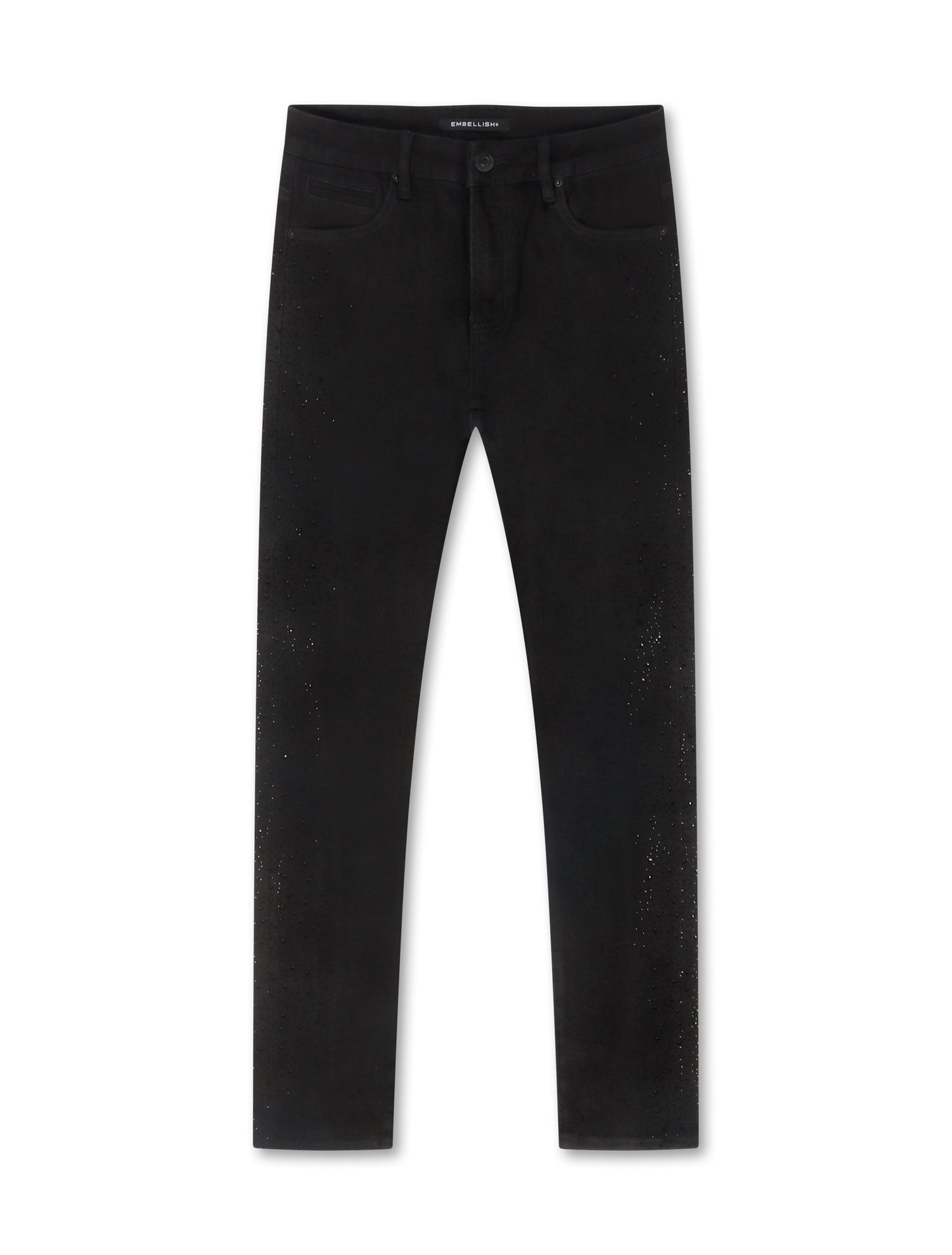 Embellish Frost Denim Rhinestone Jean - Black