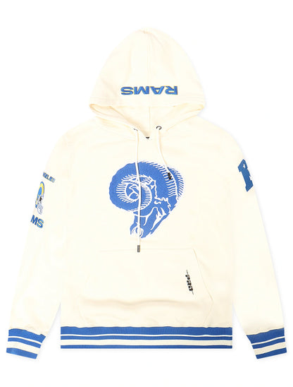 Pro Standard LA Rams Retro Pullover Hoodie - Eggshell