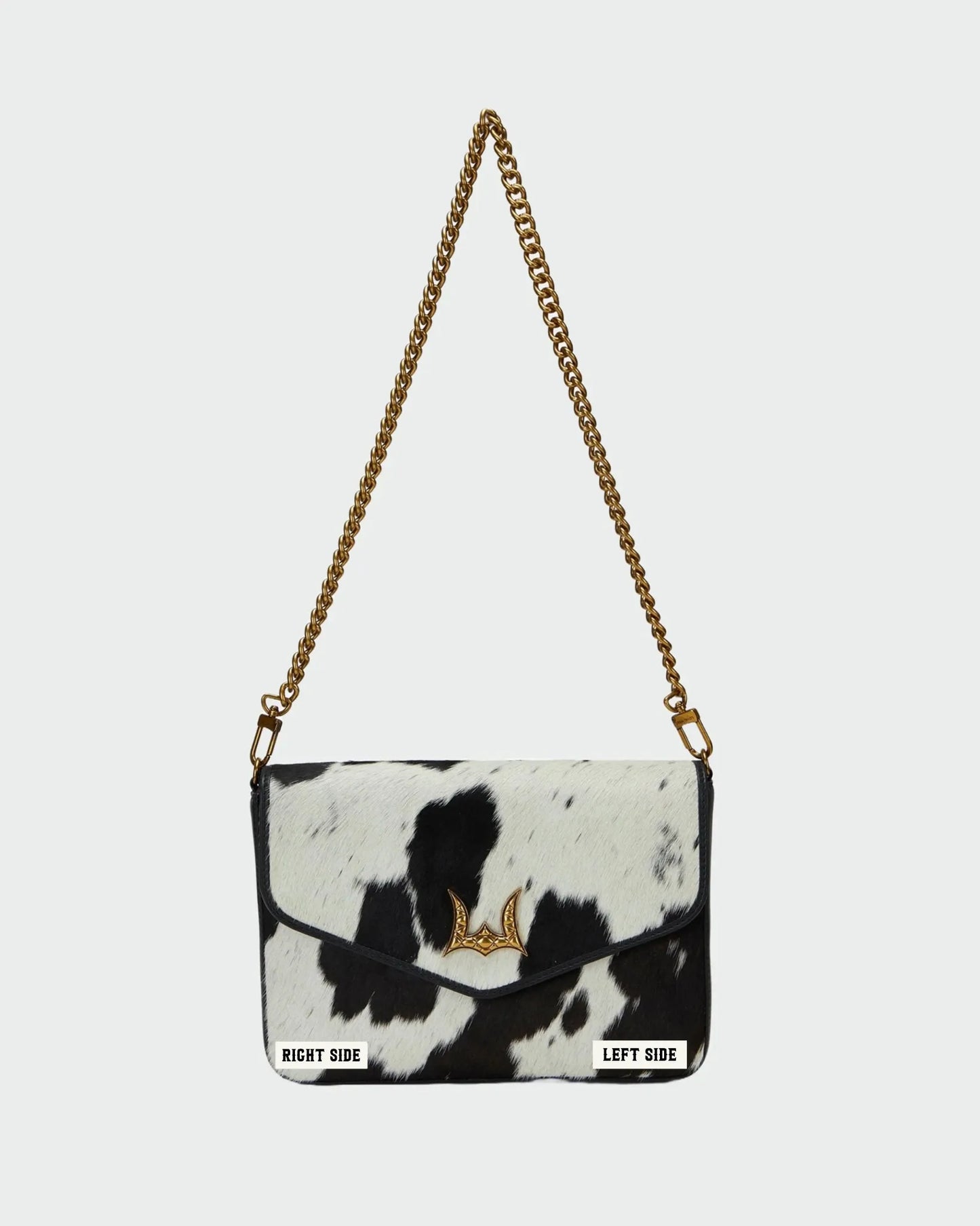 Loyal West LW ON THE GO MEDIUM CHAIN BAG IN COWHIDE AND  CALFSKIN