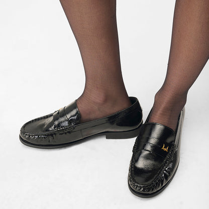 Loyal West LEATHER LOAFERS - BLACK