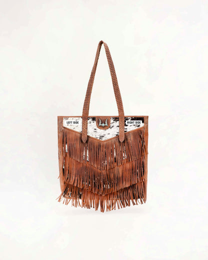 Loyal West Hide And Fringe Large Cowhide Purse