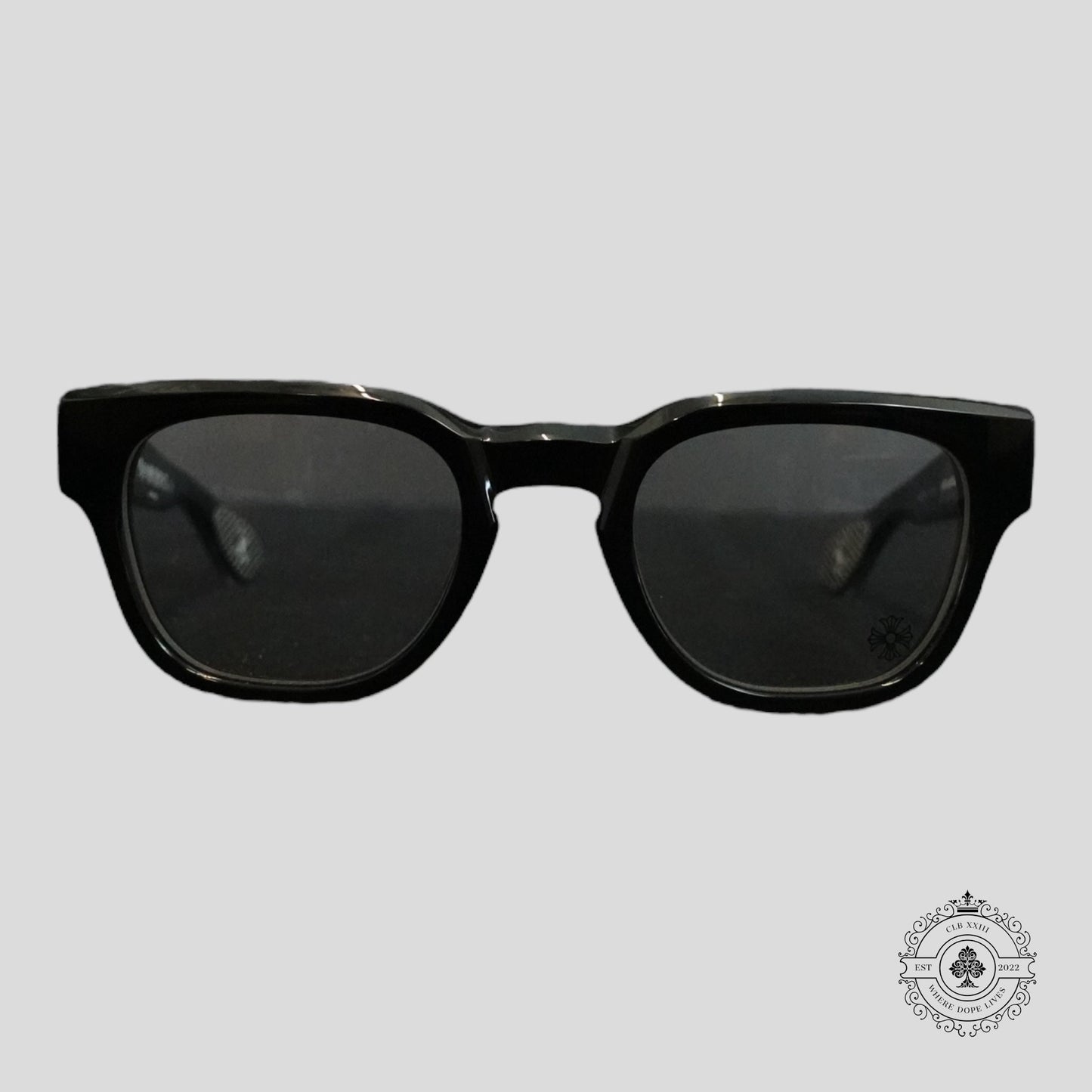 Chrome Hearts Diamond Embellished Cuntvoluted Glasses in Black/Silver