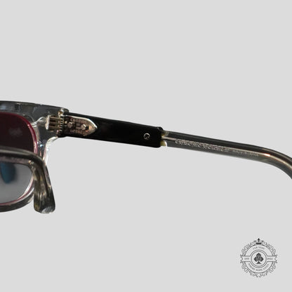 Chrome Hearts Jenna Tail Yea Glasses in Clear/Silver