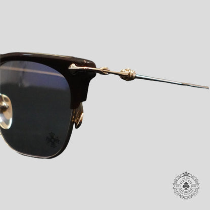 Chrome Hearts Sluntradiction Sunglasses in Brown/Gold