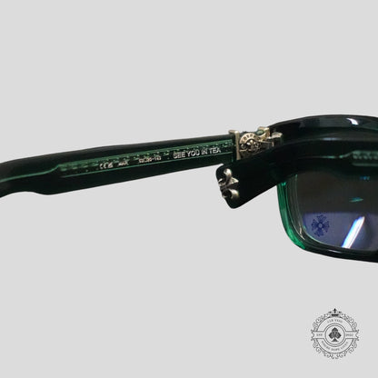 Chrome Hearts "See You In Tea" Sunglasses in Marine Green/Silver