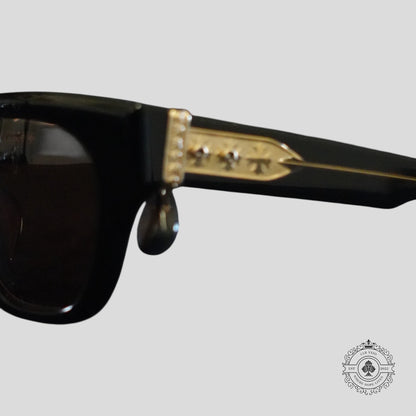 Chrome Hearts Midixathrill II Sunglasses in Black/Gold