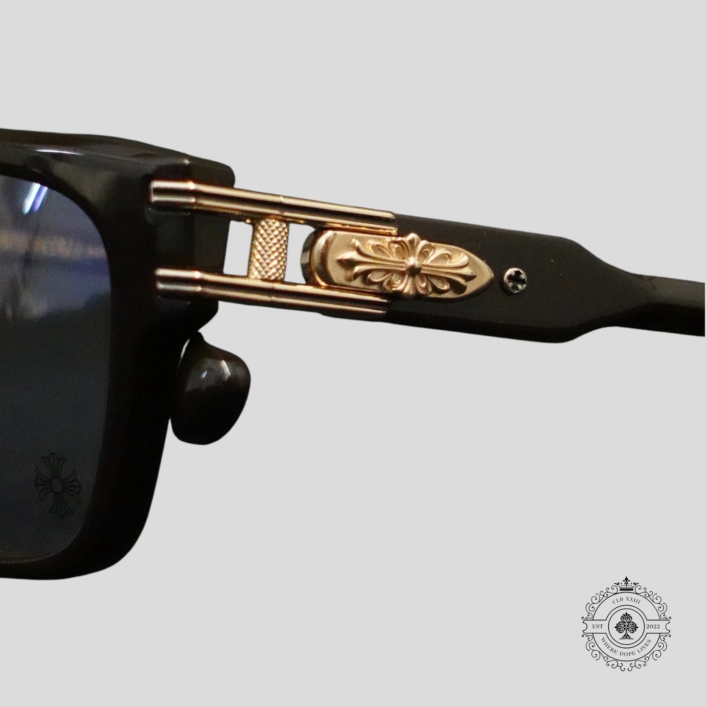 Chrome Hearts Bulge Sunglasses in Brown/Gold