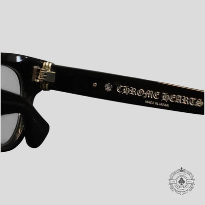 Chrome Hearts Diamond Embellished Cuntvoluted Glasses in Black/Silver