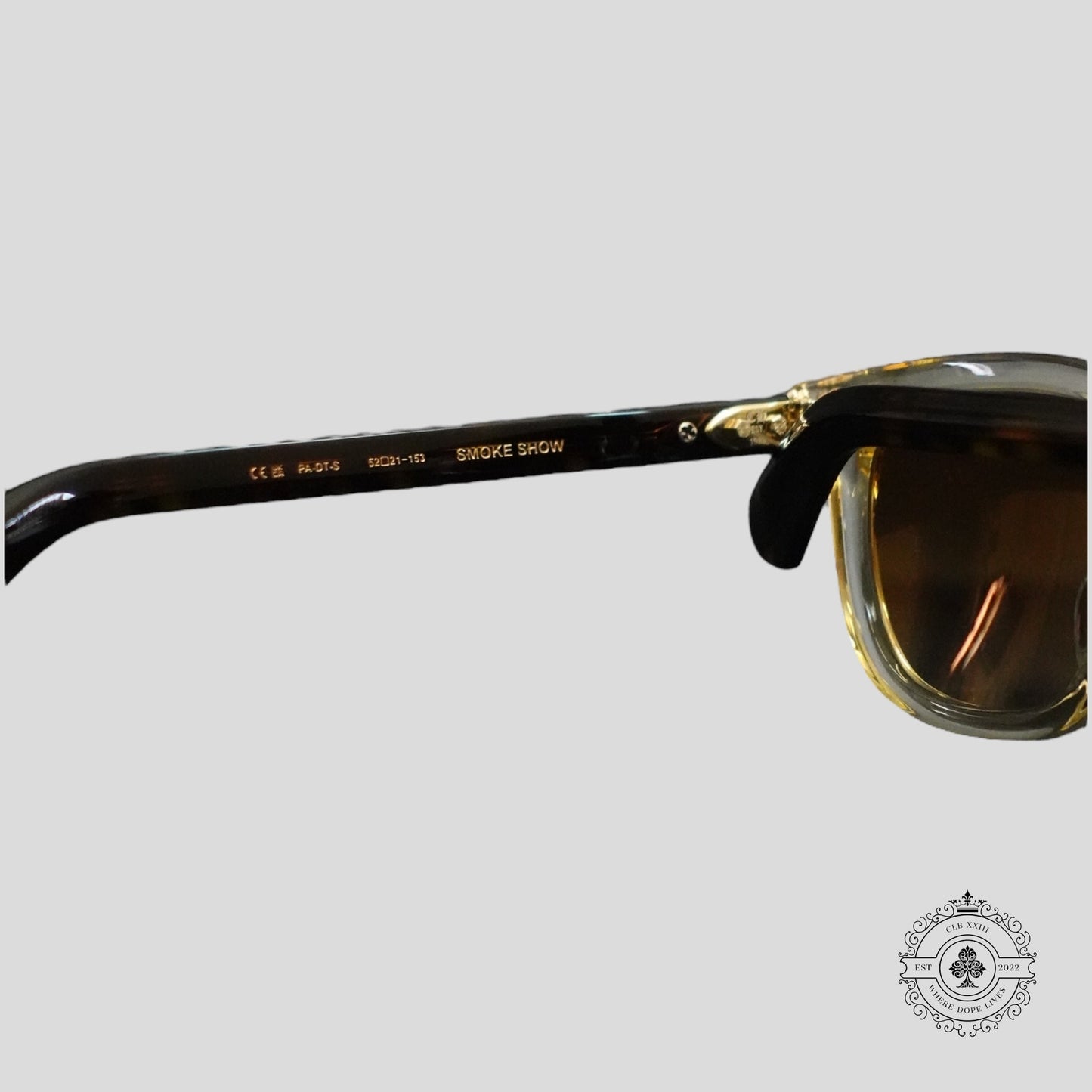 Chrome Hearts Smoke Show Glasses in Tortoise Shell/Gold