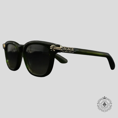 Chrome Hearts Smoke Show Sunglasses in Green/Silver