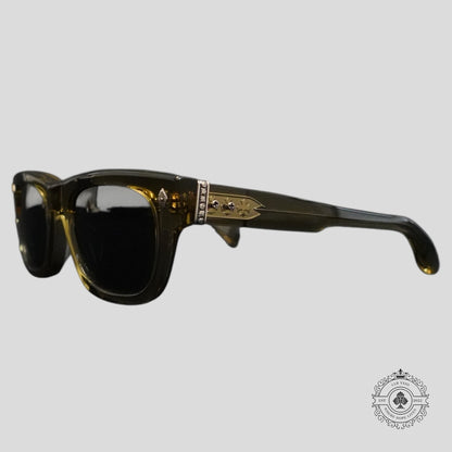 Chrome Hearts Dick Fitzener Glasses in Olive/Silver