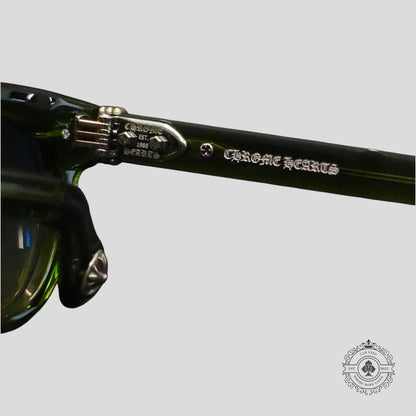 Chrome Hearts Drippin Glasses in Green/Silver