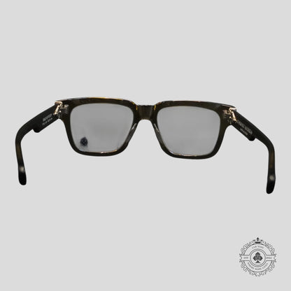 Chrome Hearts Box Officer Sunglasses in Clear Olive/Silver