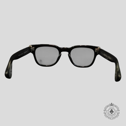 Chrome Hearts Diamond Embellished Cuntvoluted Glasses in Black/Silver