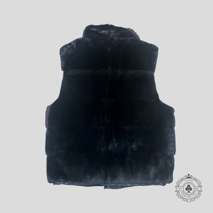 Louis Vuitton Rabbit Fur Reversible Damier Vest in Black