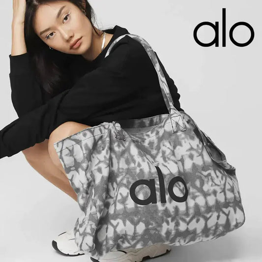 Alo Yoga Canvas Shoulder Bag for Gym and Shopping