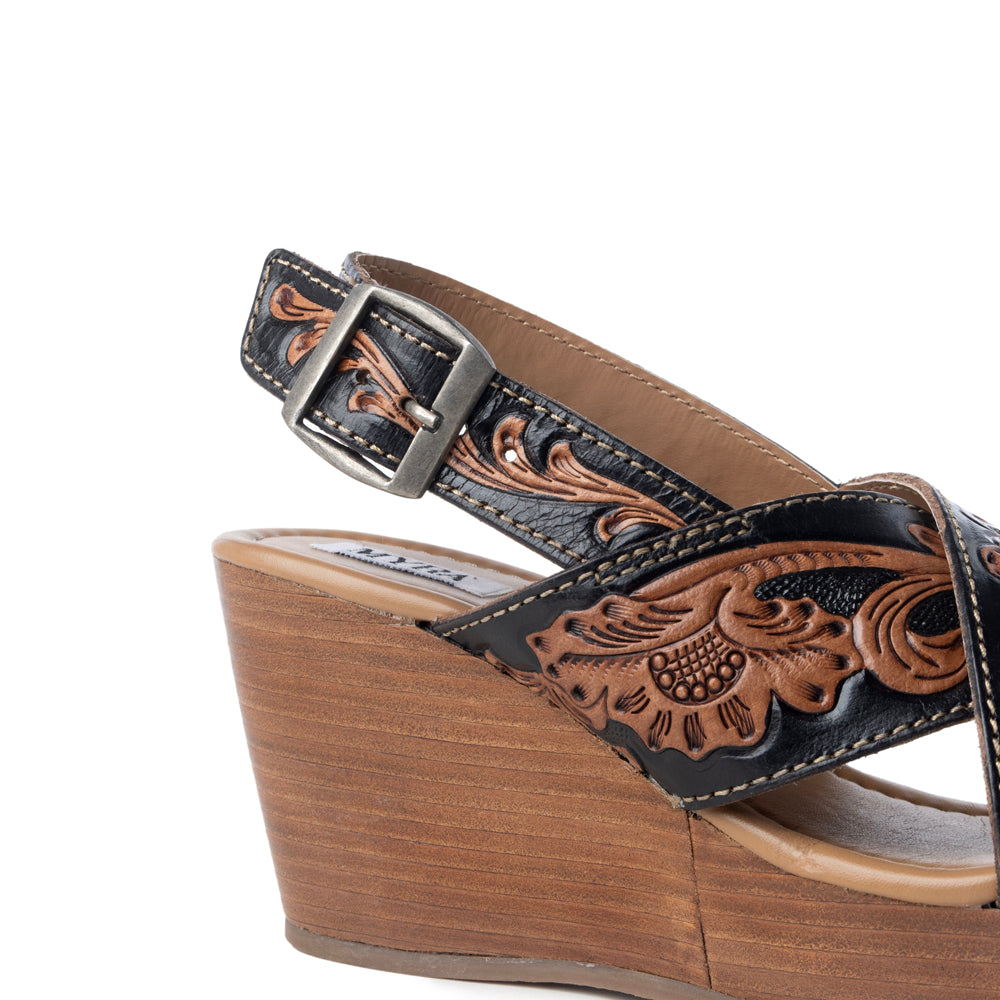 Flower Ridge Hand-Tooled Sandals