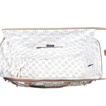 Hide & Floral Print Weekender Bag