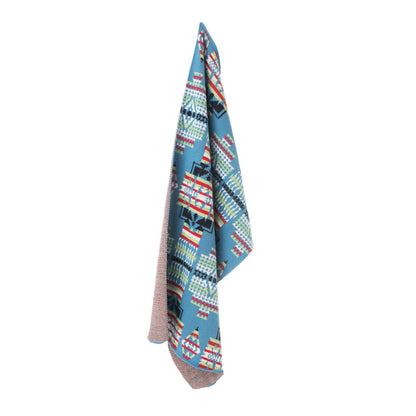 Mesa Mirage Knitted Cotton Kitchen Towel '' SET OF 2 '' in Aztec Blue