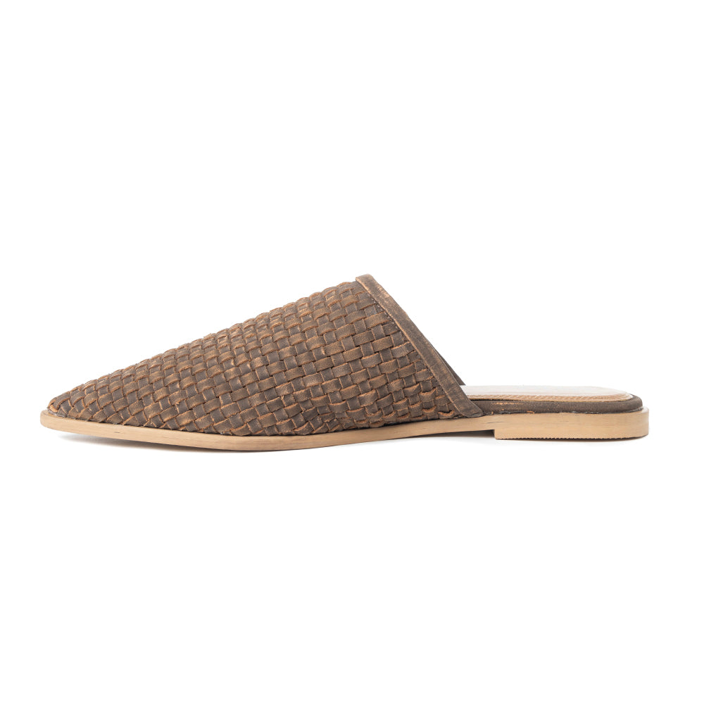 Spurloom Braided Sandals in Espresso Brown