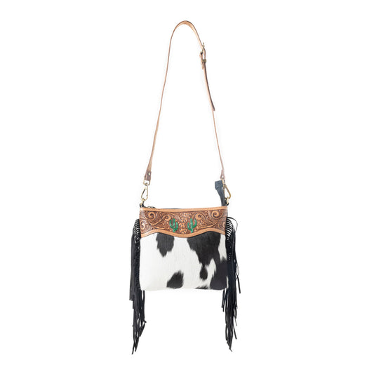 Sonora Charm Handtooled Bag in Black & White