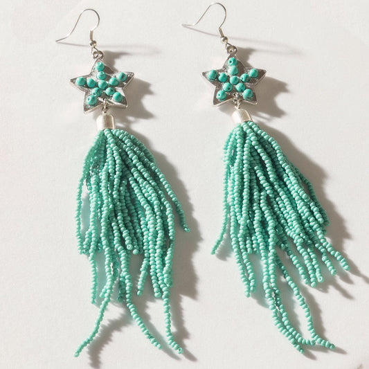 Skyfall Nova Earrings in Turquoise Blaze
