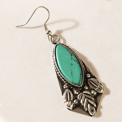 Myra Prairie Armor Earrings in Saddle Teal