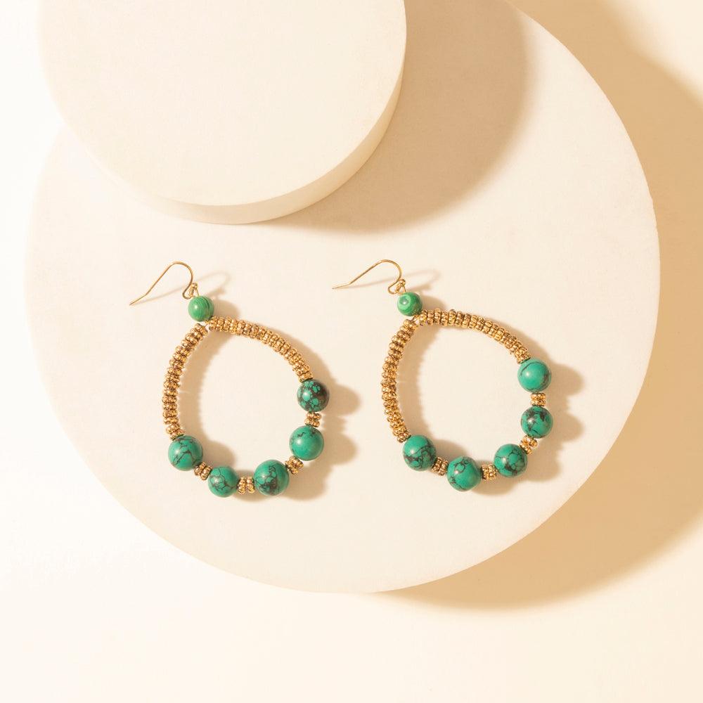 Myra Lonesome Sky Hoop Earrings in Coral Dust
