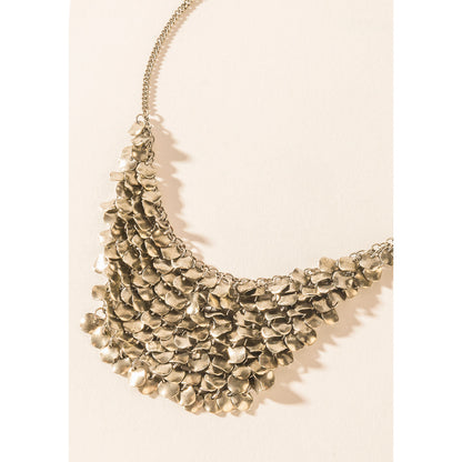 Myra Midnight Magnolia Necklace in Storm Silver