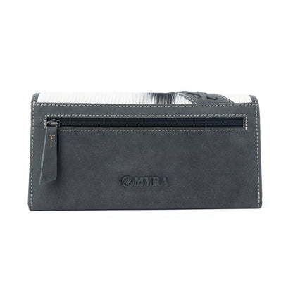 Myra High Noon Eclipse Hairon Leather Wallet in Moonlight Ivory