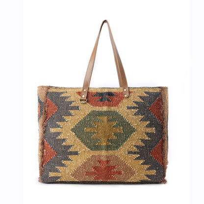 Myra Prairie Crest Weekender Bag in Mustard Yellow