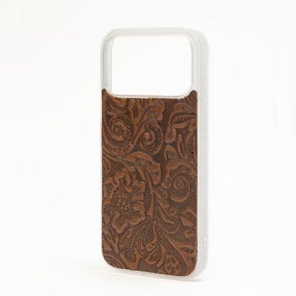 Myra Toolcrest Embossed Leather iPhone 17 Pro Max Mobile Case