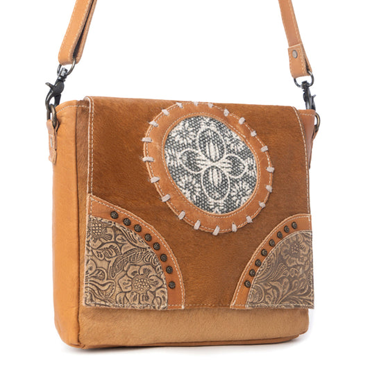 Vintage Hues Leather & Hairon Bag
