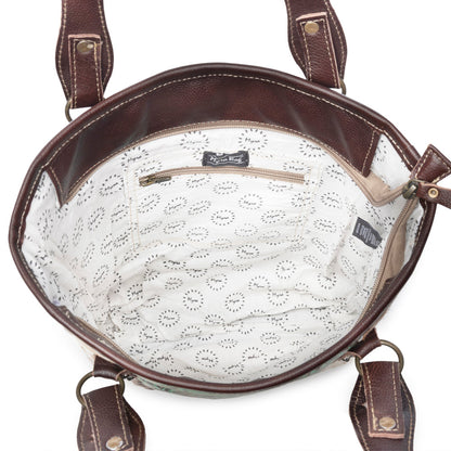 Cheyenne Plains Tooled Leather & Hairon Bag