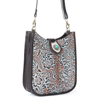 Delilah Creek Embossed Leather Bag
