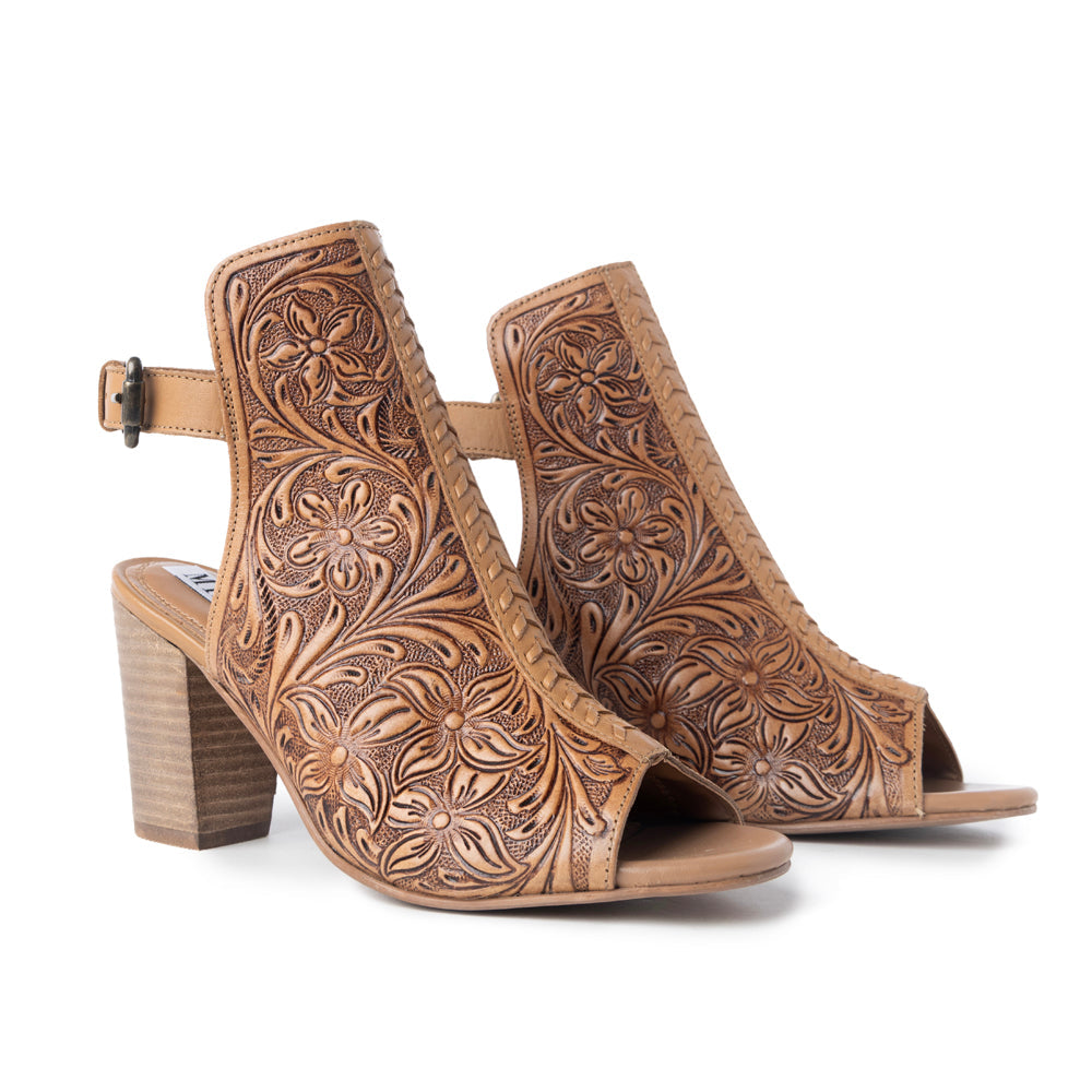Monika Boot In Hand-tooled Leather