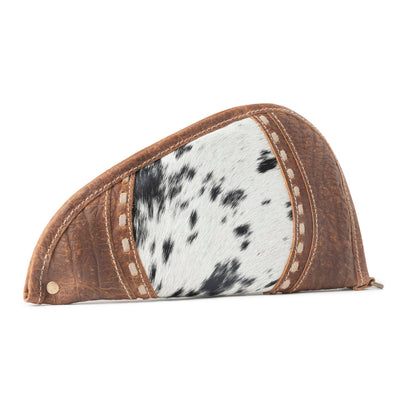 Rustlerâ€™s Range Hairon Leather Gun Case in Rustic Tan