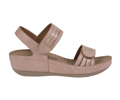 Samar Blush Wedge Sandals