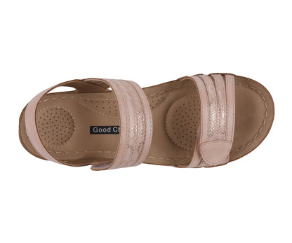 Samar Blush Wedge Sandals