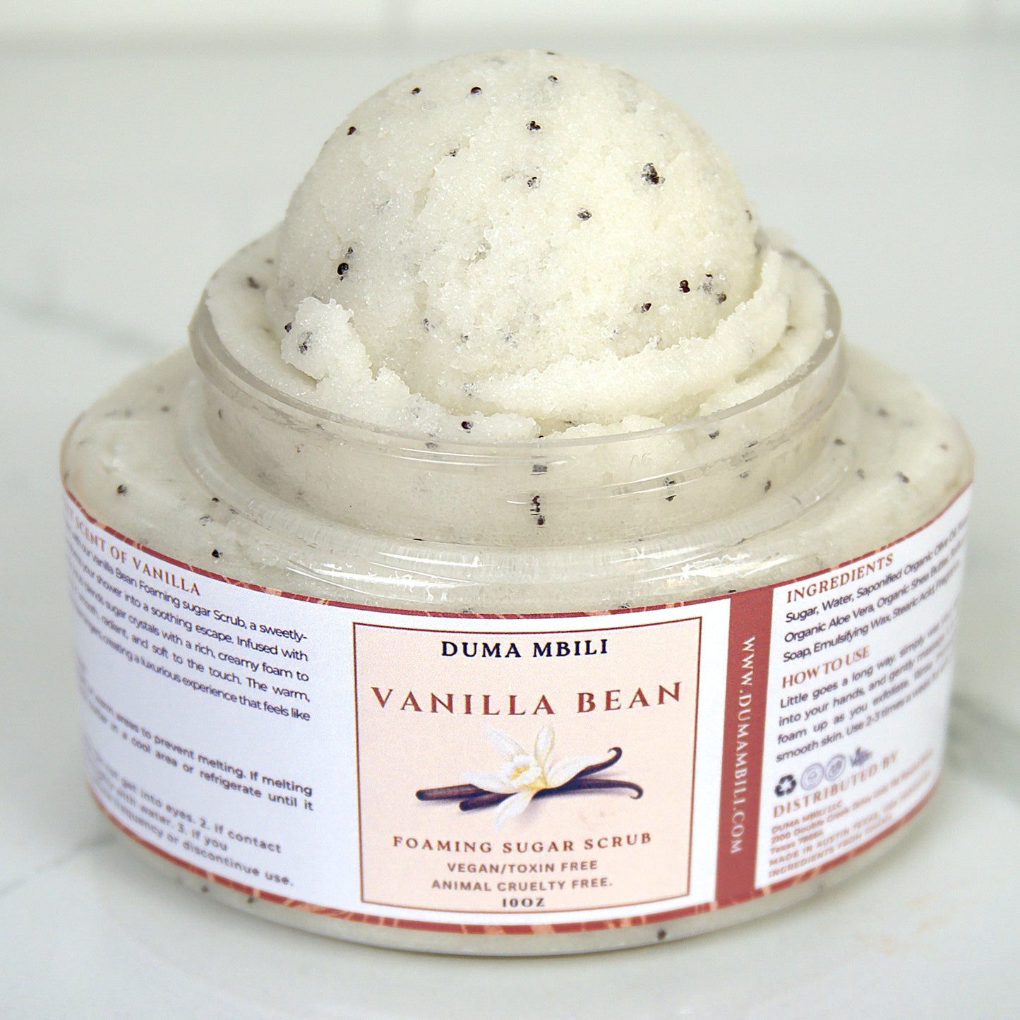 Vanilla Bean Foaming Sugar Scrub