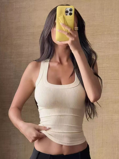 Ribbed Knit Slim Fit Tank