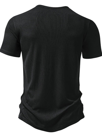 Men's Button Detail Short Sleeve T-Shirt
