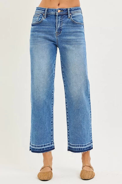 RISEN Full Size Slouchy Cropped  Boyfriend Jeans Plus Size