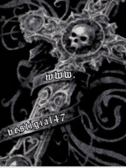 Men's Skull Cross Graphic Oversized T-Shirt
