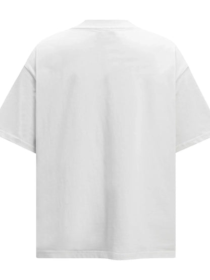 Men's Letter Round Neck Short Sleeve T-Shirt