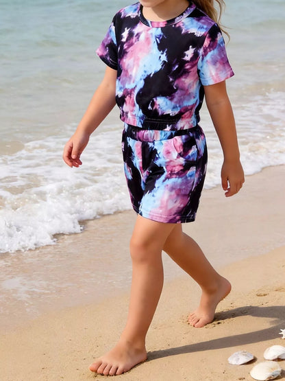 Children's Tie-Dye Print Two-Piece Set