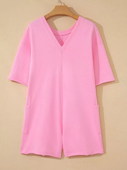 Casual Loose Half Sleeve Romper