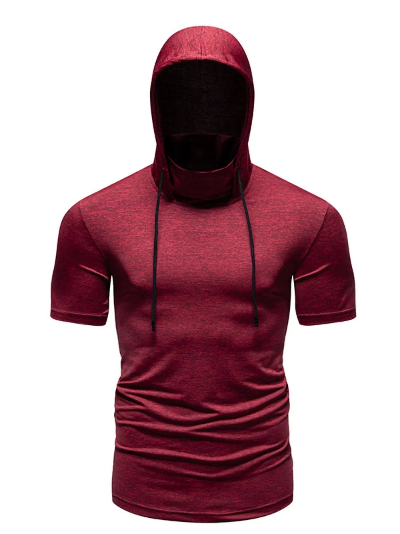 Men's Heathered Short Sleeve Hooded T-Shirt