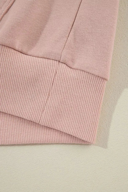 Drawstring Studded Shoulder Hoodie